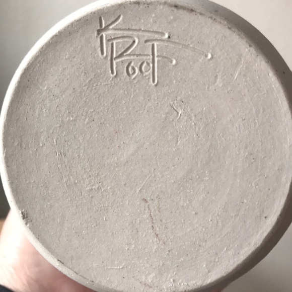 2 Clay Glazed Vases Signed Vintage Perfect - Picture 11 of 12